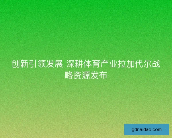 创新引领发展 深耕体育产业拉加代尔战略资源发布